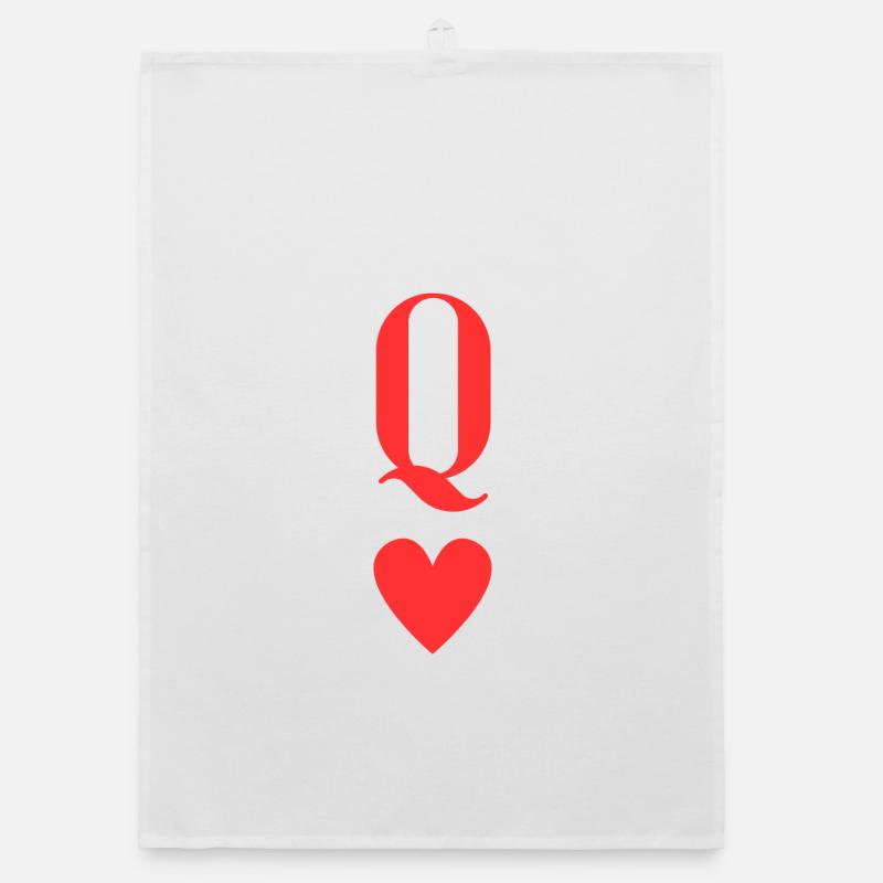 QHerz Monogramm Design Organic Geschirrtuch