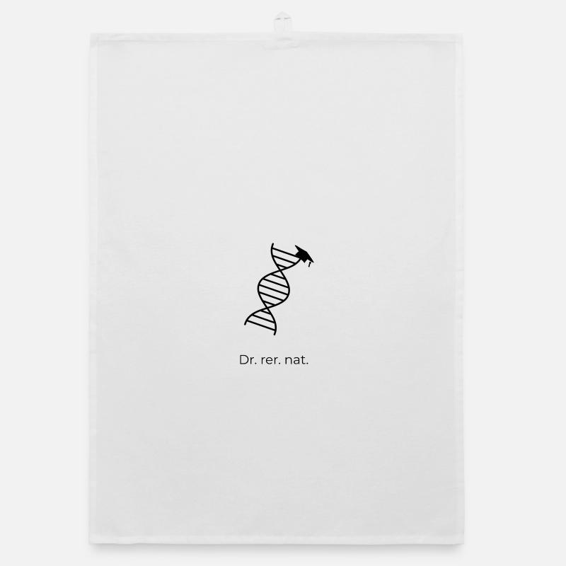 Dr. rer. nat. – DNA - Organic Geschirrtuch - Weiß