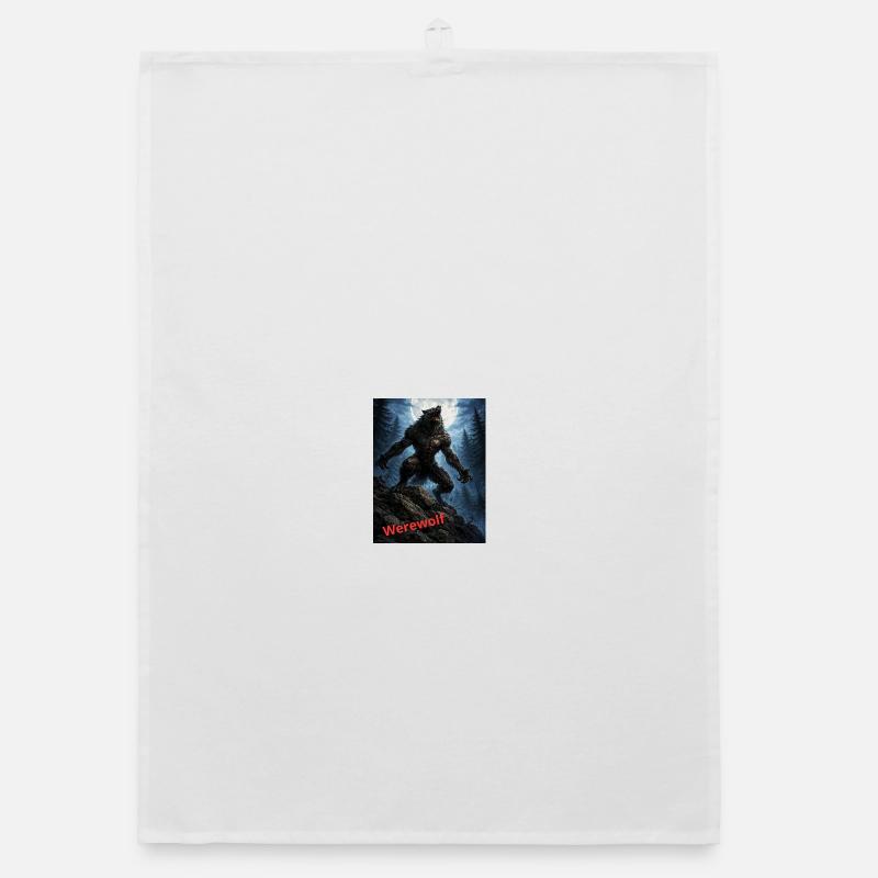 Werewolf Full Moon Organic dish towel