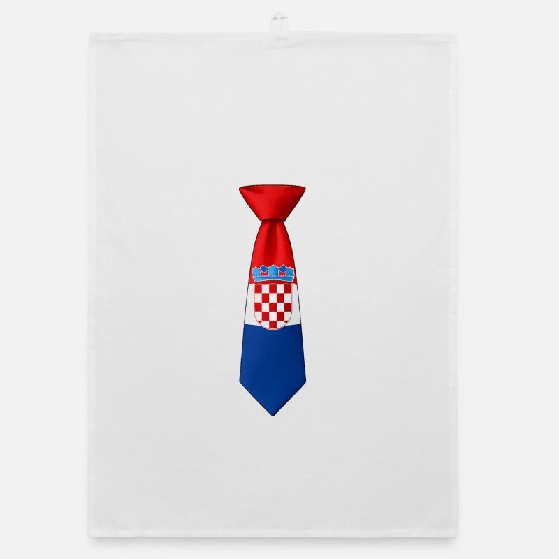 Croatie cravate – Conception du drapeau Torchon bio