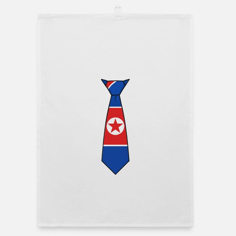 North Korea Tie – Flaggendesign Organic Geschirrtuch