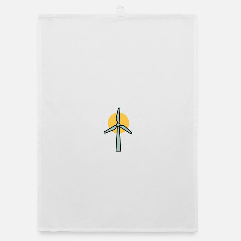 Windrad | Erneuerbare Energien Statement - Organic Geschirrtuch - Weiß