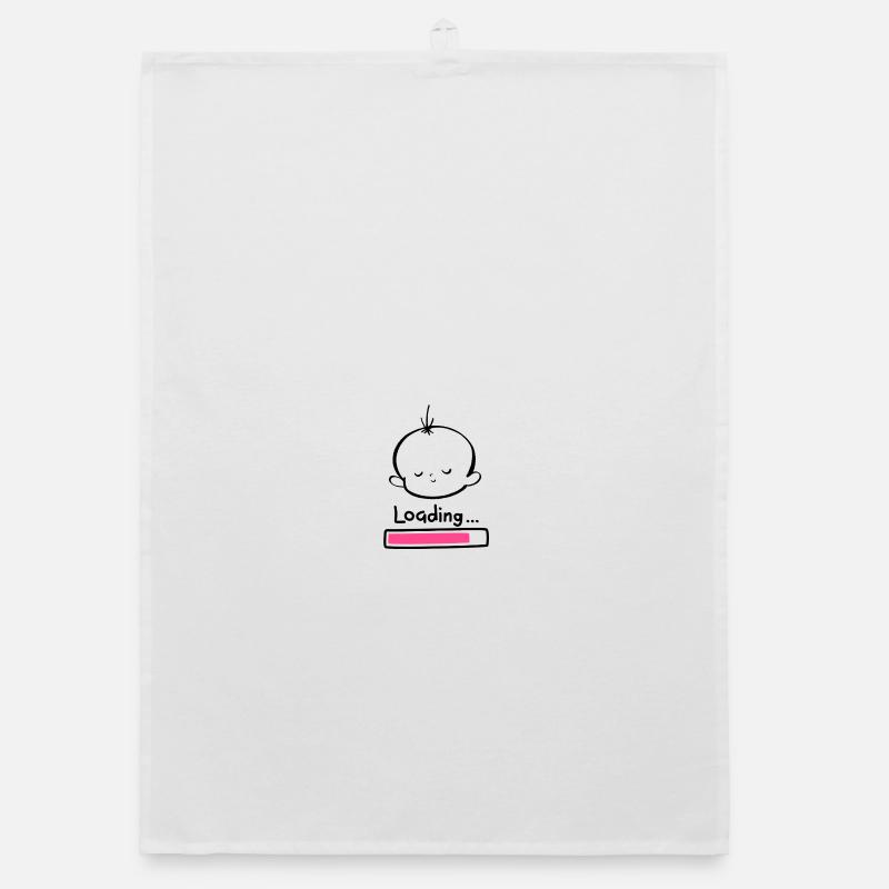 Baby Loading minimal Design Organic dish towel