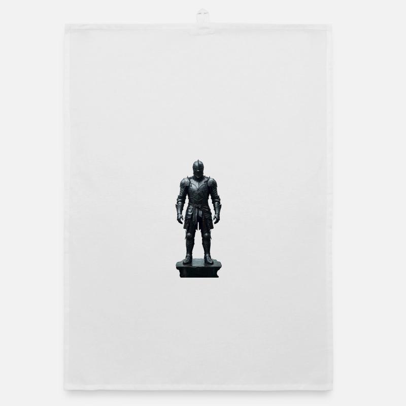 Dark Knight Armor Warrior Silhouette Organic dish towel
