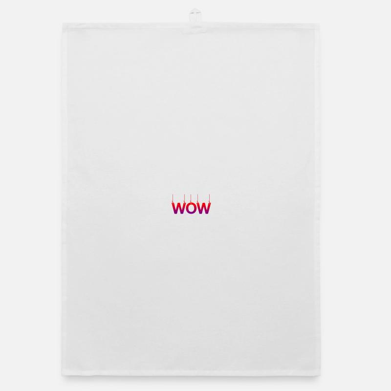 Testo Wow Design mit farbigen Vorschaltgeräten Organic Geschirrtuch