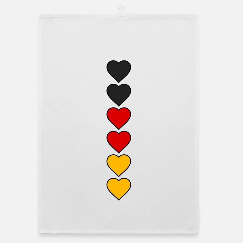 Germany Hearts Organic dish towel