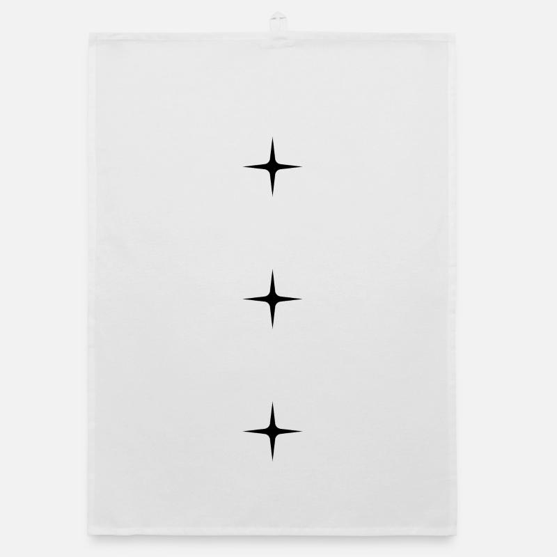 Drei Sterne – Minimal Star DesignSchlichtes Design Organic Geschirrtuch