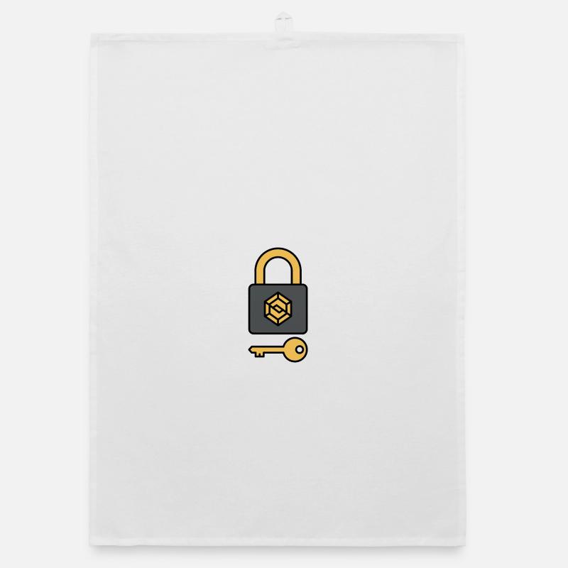 Crypto Security | Lock & Key Symbol Organic dish towel