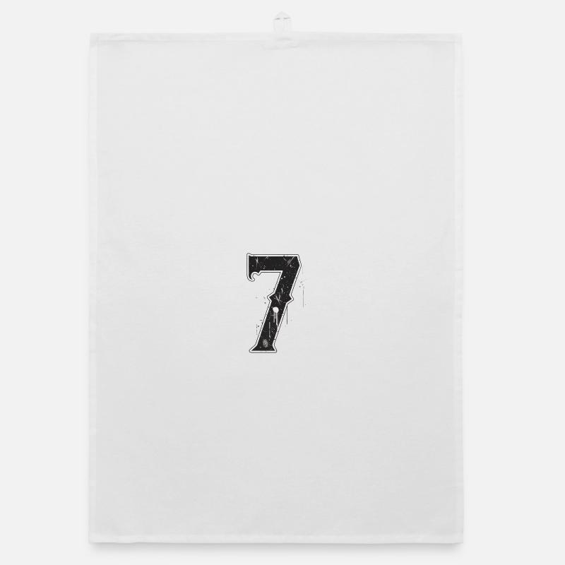 Galactic Number Seven Design Organic dish towel