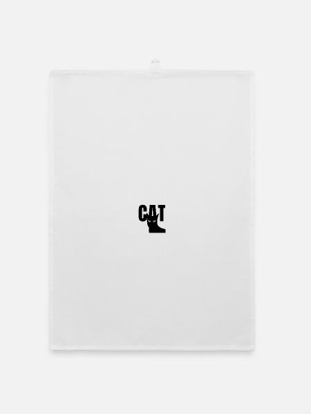 Cat cat - Organic Geschirrtuch - Weiß - Vorne