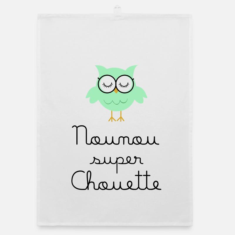 Kindermädchen große Eule Organic Geschirrtuch