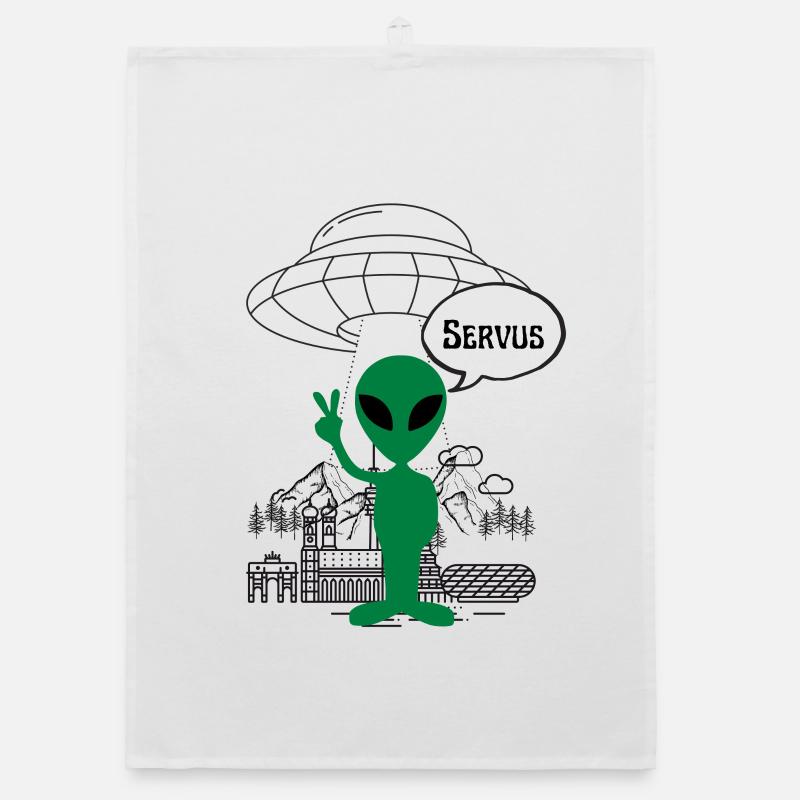 Servus Alien ART Organic Geschirrtuch