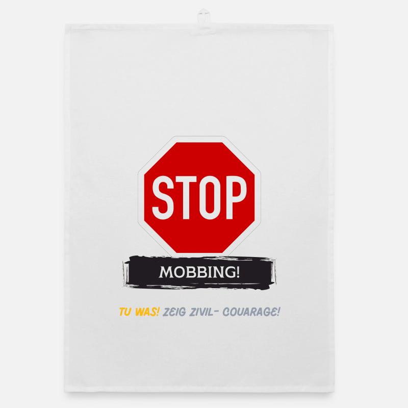 ! STOP MOBBING ! Organic Geschirrtuch