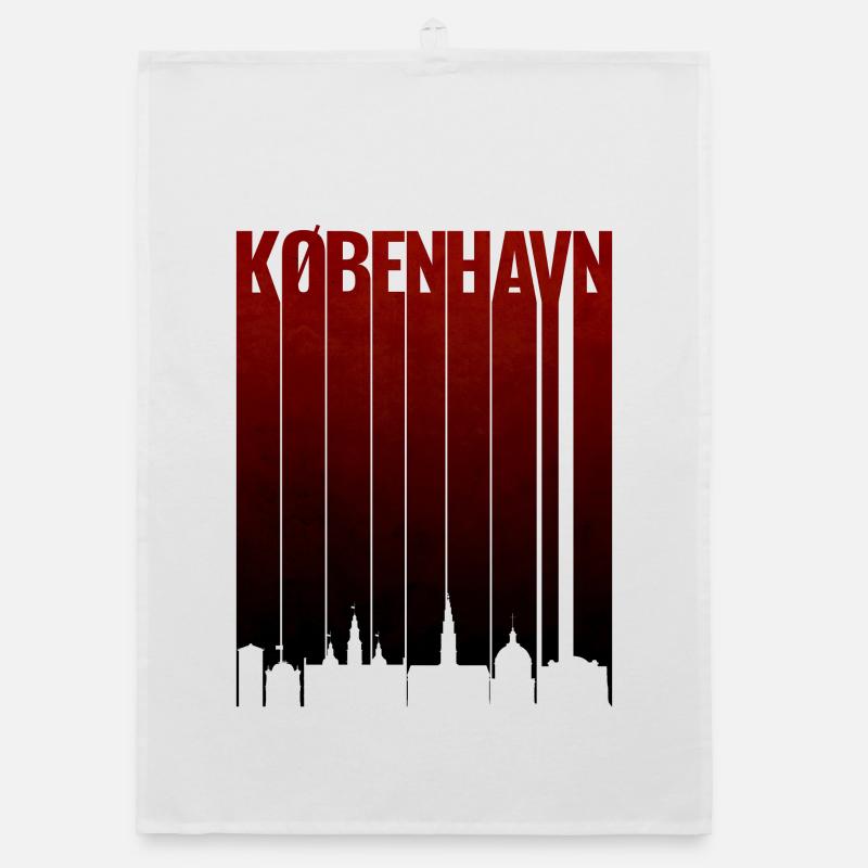 Faute de frappe du gradient rouge de Copenhague Torchon bio