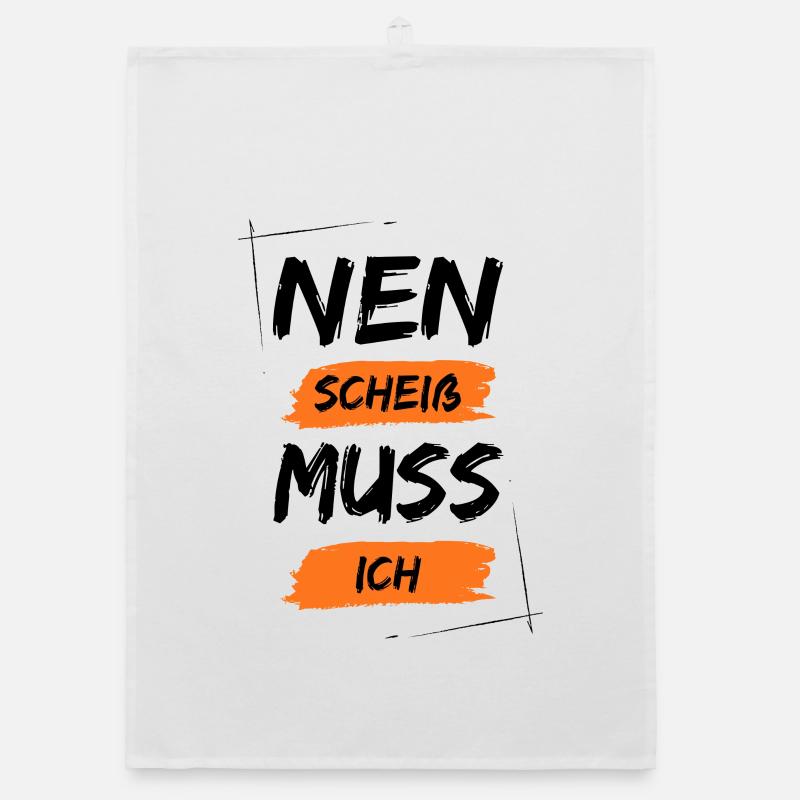 Nen scheiß muss ich Organic Geschirrtuch