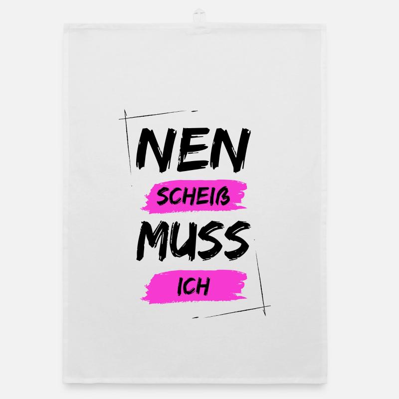 Nen scheiß muss ich Organic Geschirrtuch