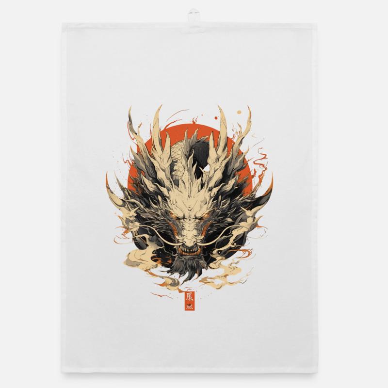 Chinese White Dragon Organic dish towel