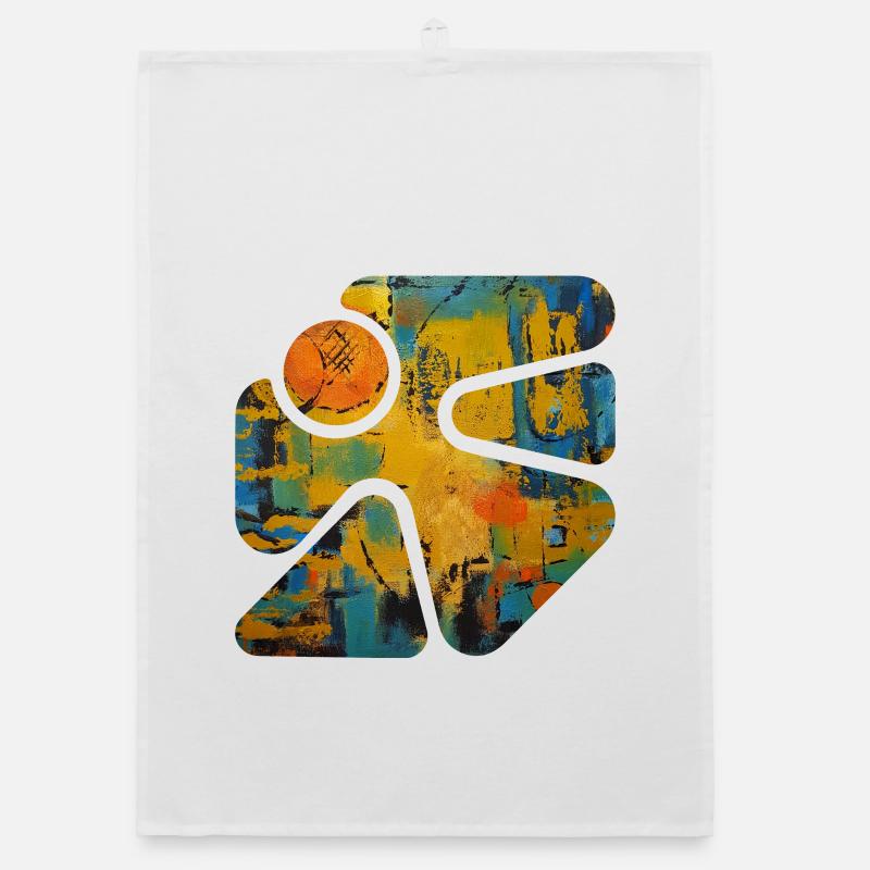 Bunte Straßenkunst Organic Geschirrtuch