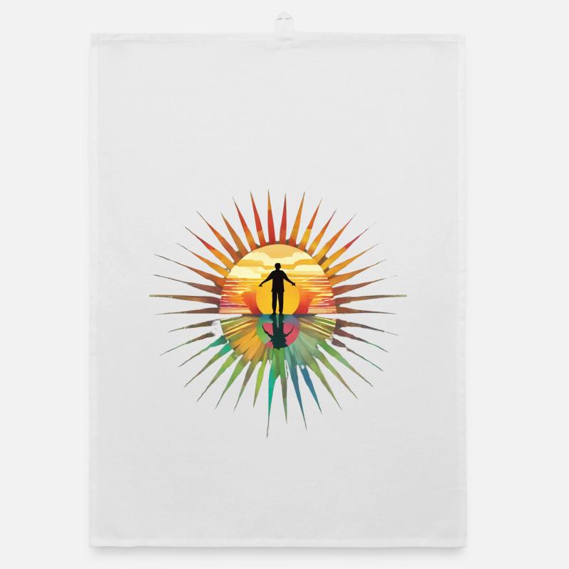 Stilvoll strahlen mit dem Regenbogenstern Organic Geschirrtuch