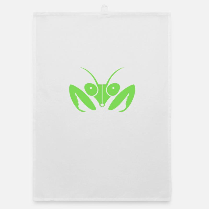 Fascinating praying mantis Organic dish towel