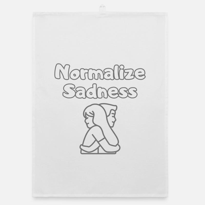 Normalize Sadness – Depression Is Real Shirt Organic Geschirrtuch