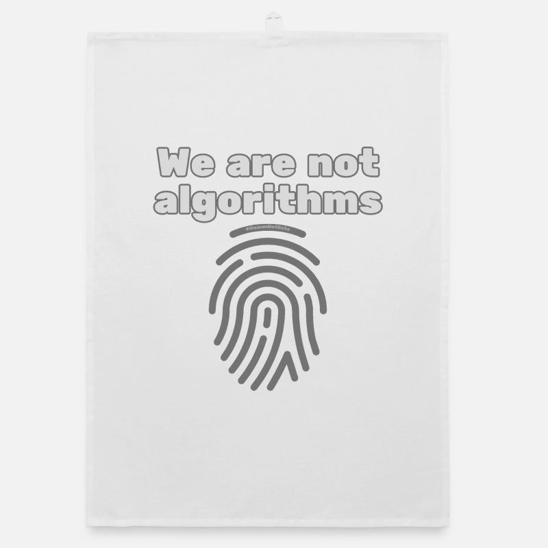 Humans Instead of Algorithms – Statement T-Shirt Organic dish towel