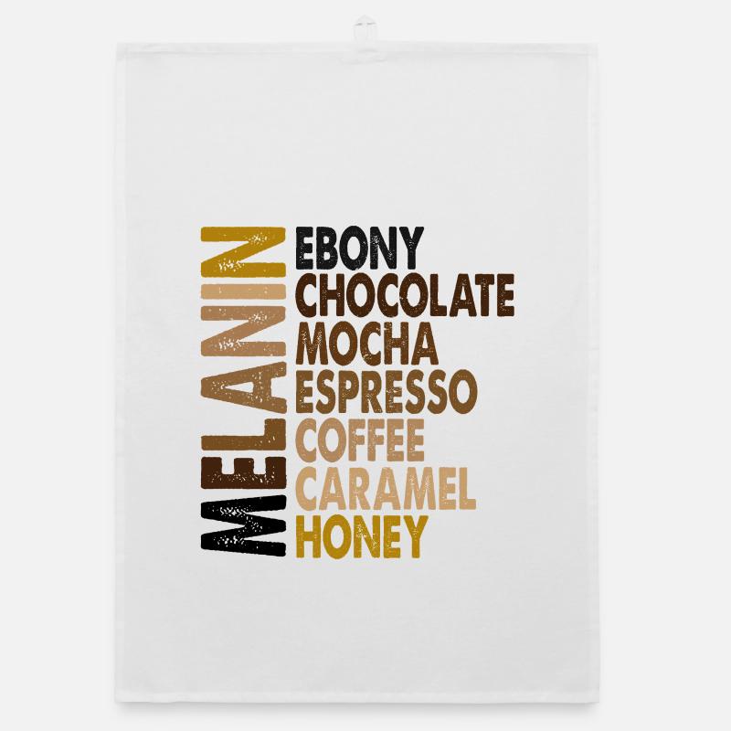 Design sur le thème du café et du chocolat Eybony Torchon bio