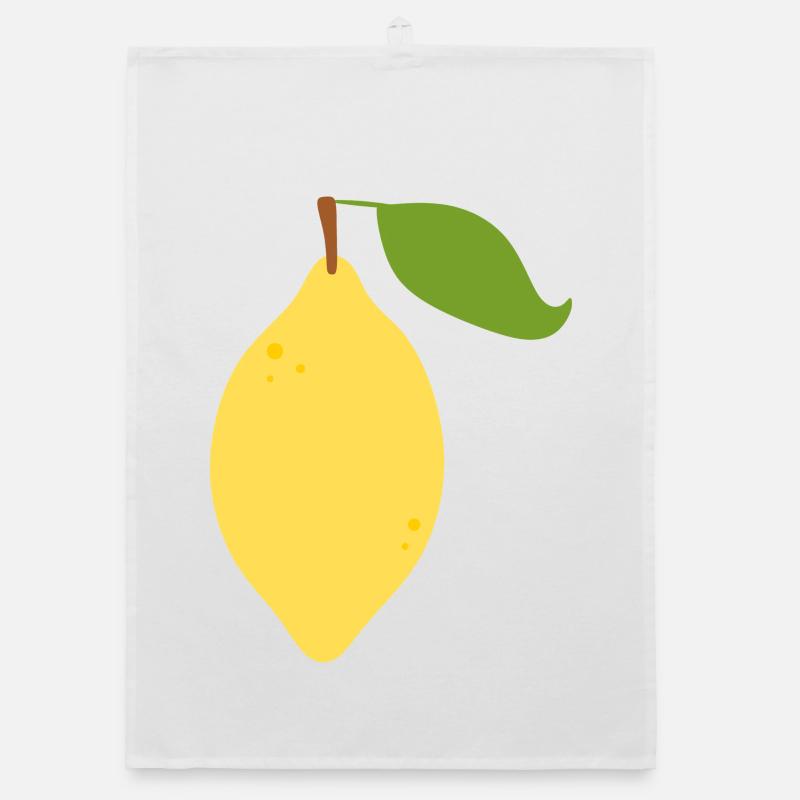 Modern Lemon Citrus Pattern Design Organic dish towel