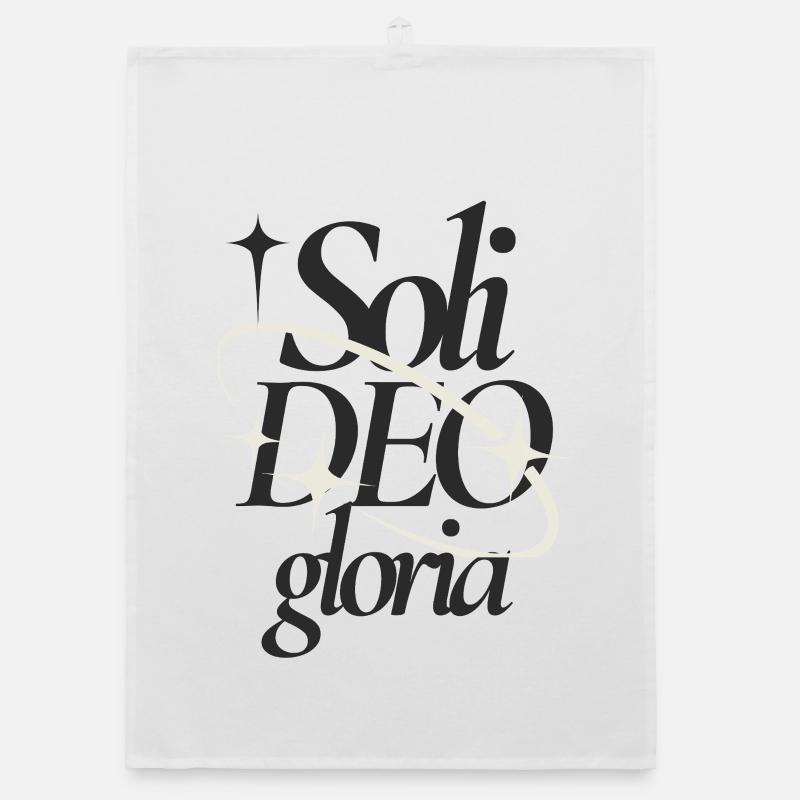 Soli Deo Gloria Typographic Tee Organic Geschirrtuch