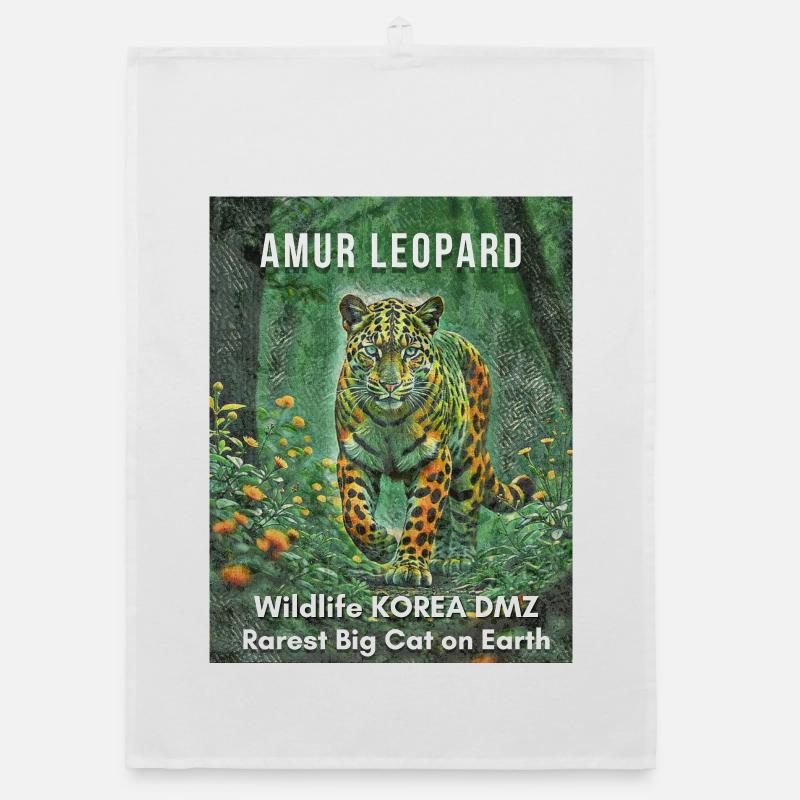Léopard de l’Amour – Chat sauvage rare de la zone démilitarisée de la Corée Torchon bio