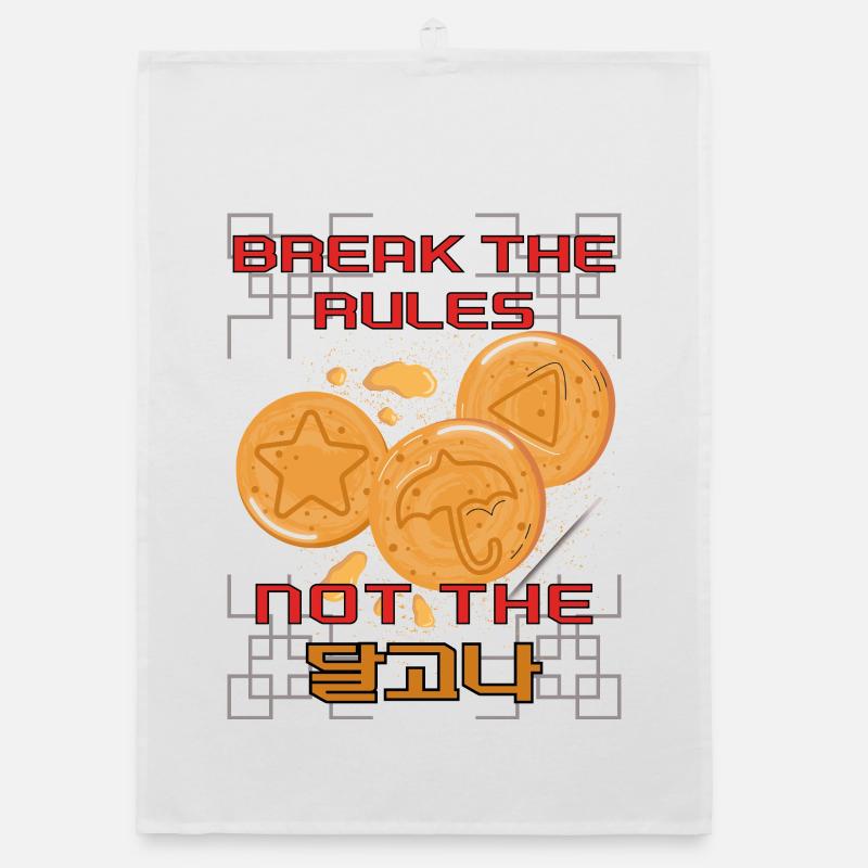Break the Rules Not the Dalgona – Korean Candy Organic Geschirrtuch