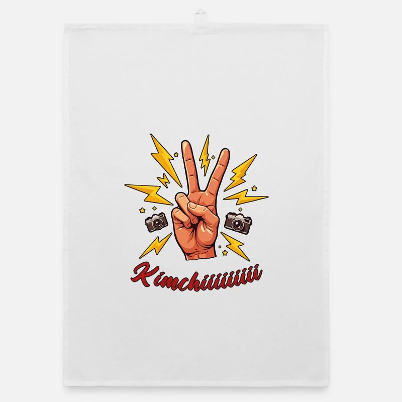 Sag Kimchiiiiii – Victory Hand Corée Fun Design Torchon bio