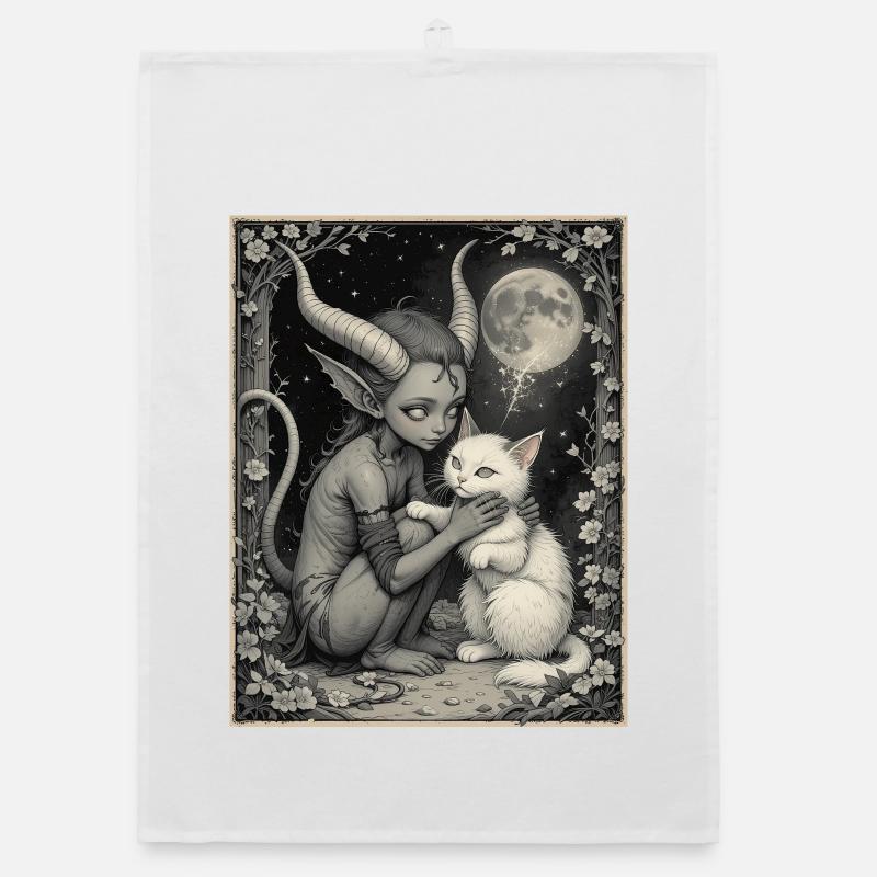 Démon au clair de lune Torchon bio