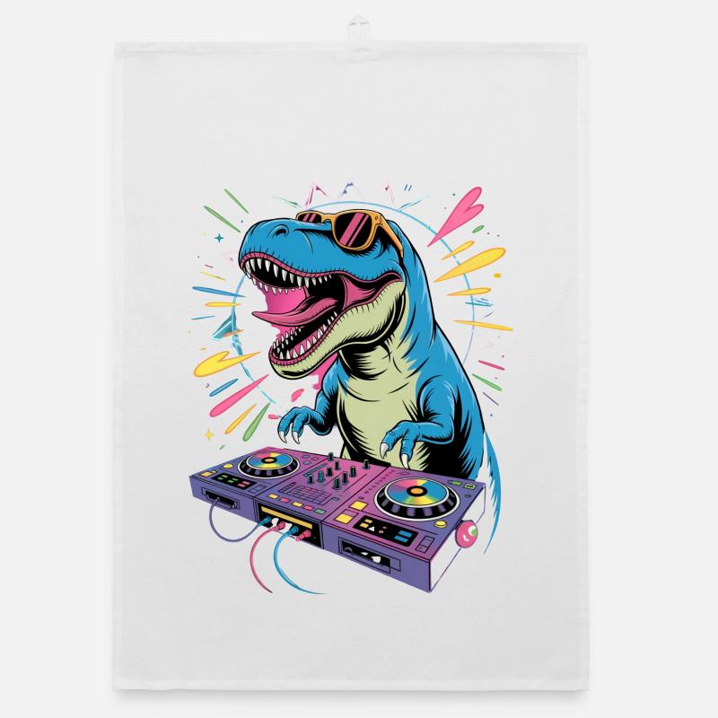 DJ Dinosaurier Organic Geschirrtuch