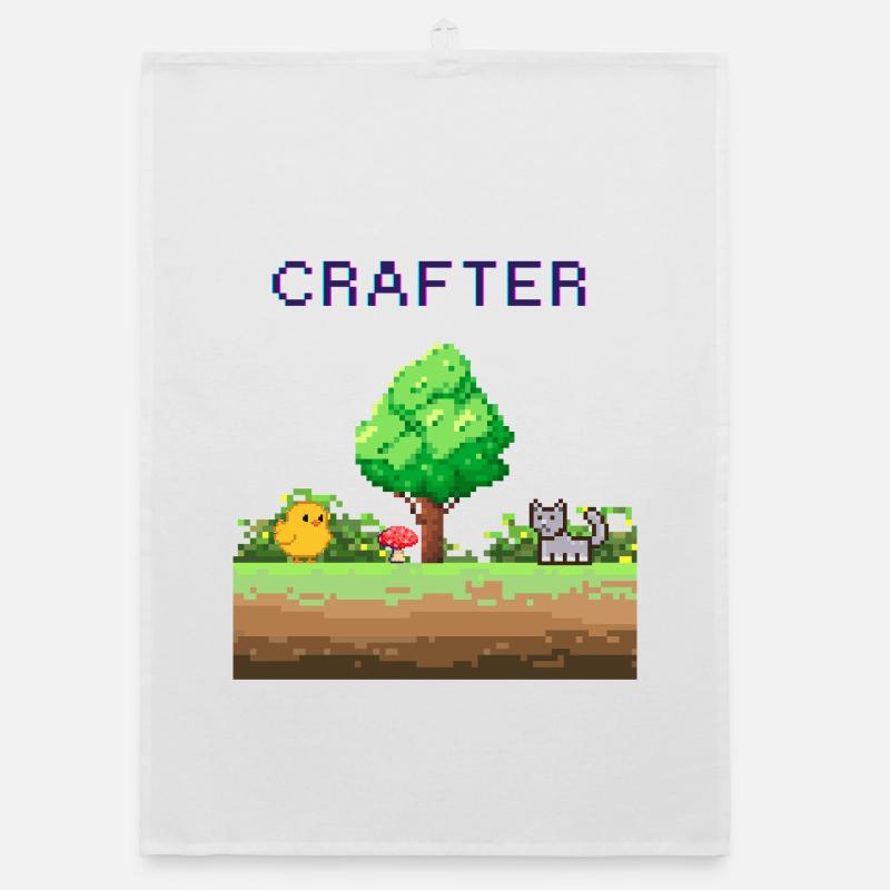 Pixel Crafter Forest Adventure Organic dish towel