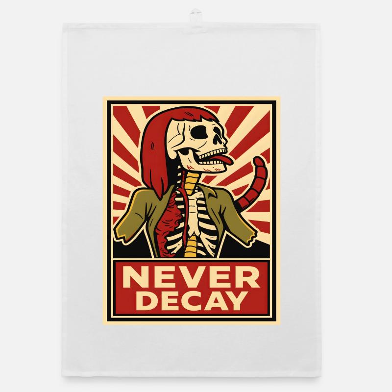 Never Decay Skelet Punk Organic dish towel
