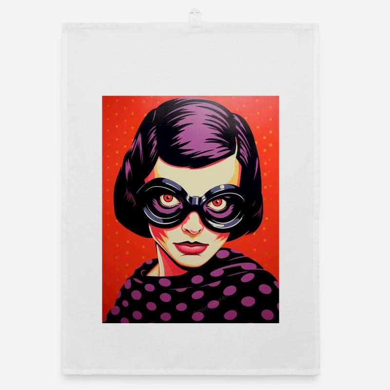 PopArt Goggles Diva Organic dish towel