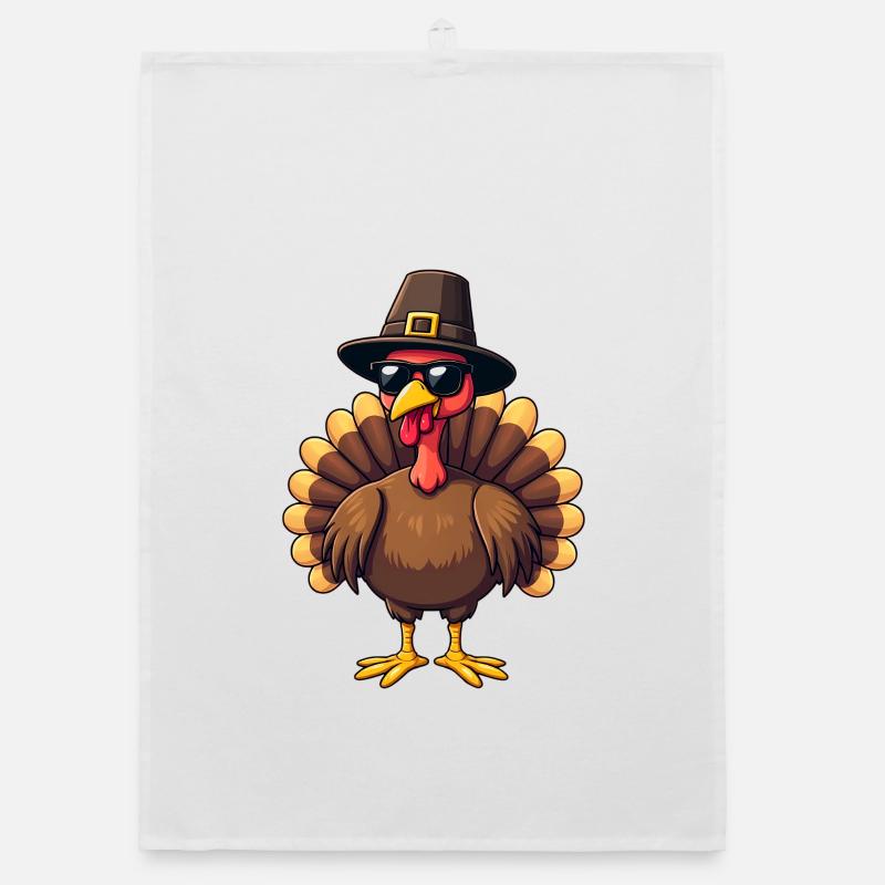 Thanksgiving Drôle Dinde de Thanksgiving Torchon bio