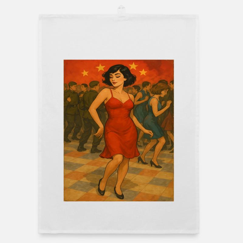 Femme dans la danse de la nuit Torchon bio