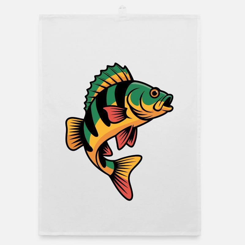 Kunterbunter Barsch Organic Geschirrtuch