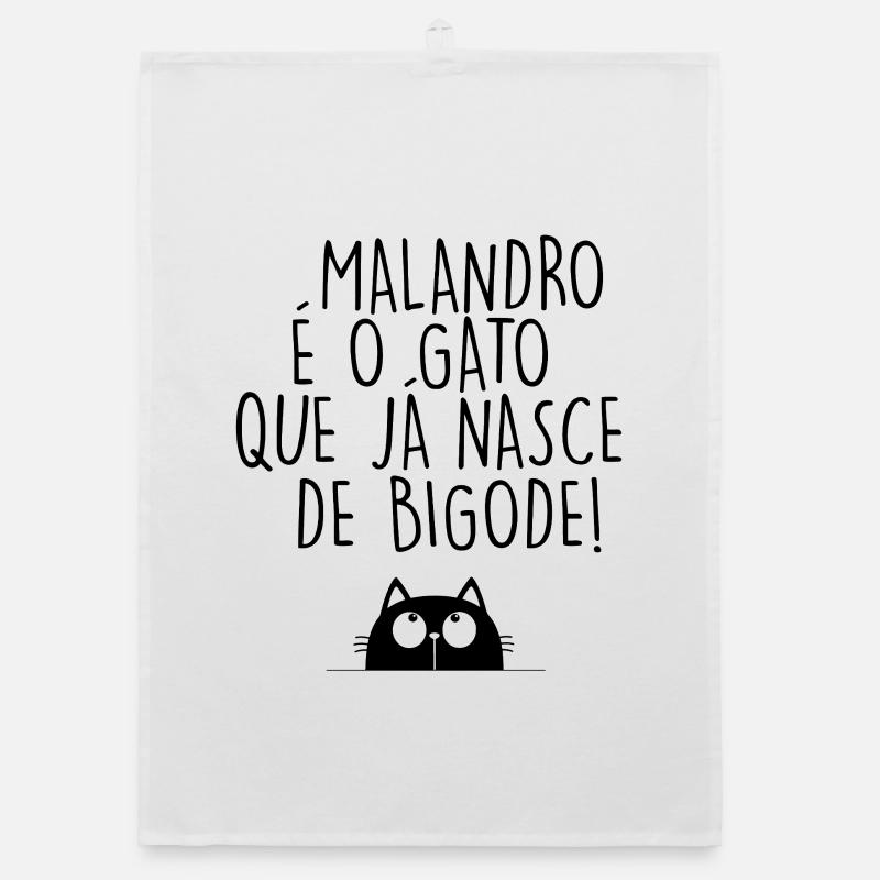 Malandro é o Gato que já nasce de bigode Torchon bio