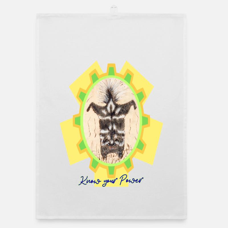 Skunk_Know_your_Power - Torchon bio - blanc