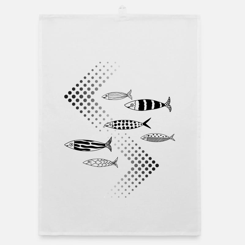 Fish traffic Organic dish towel