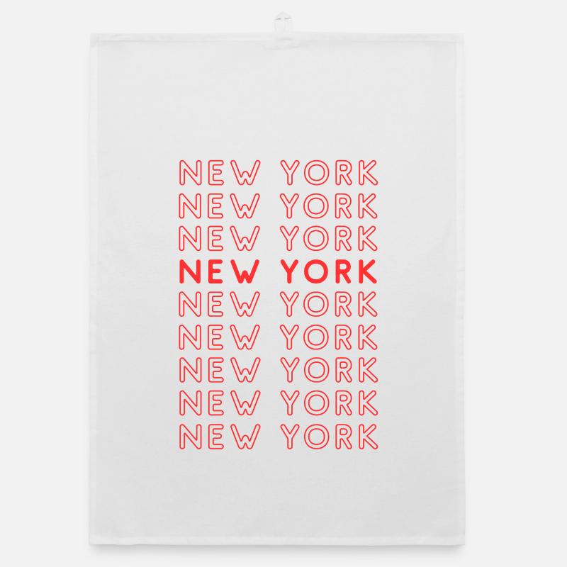 New York Grid Pattern Organic dish towel