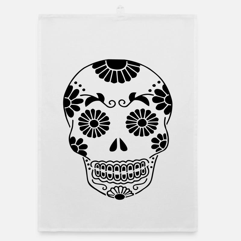 Tête de mort  Torchon bio