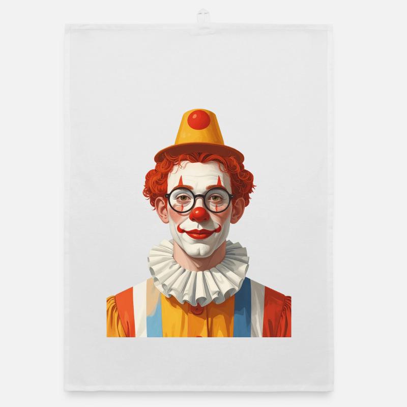 A clown for carnival / carnival Organic dish towel