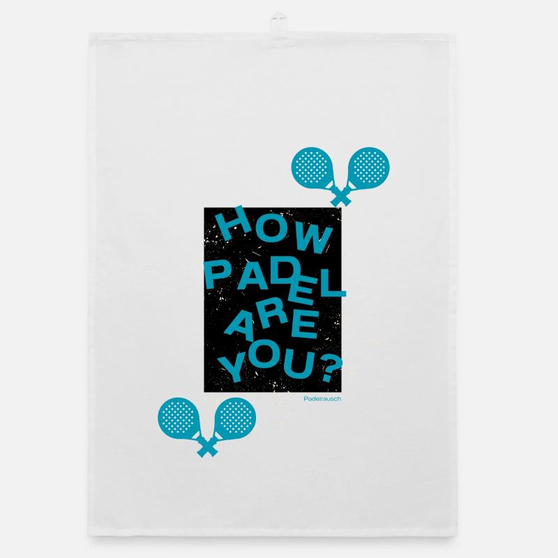 Tu es à quel point de Padel ? - Torchon bio - blanc