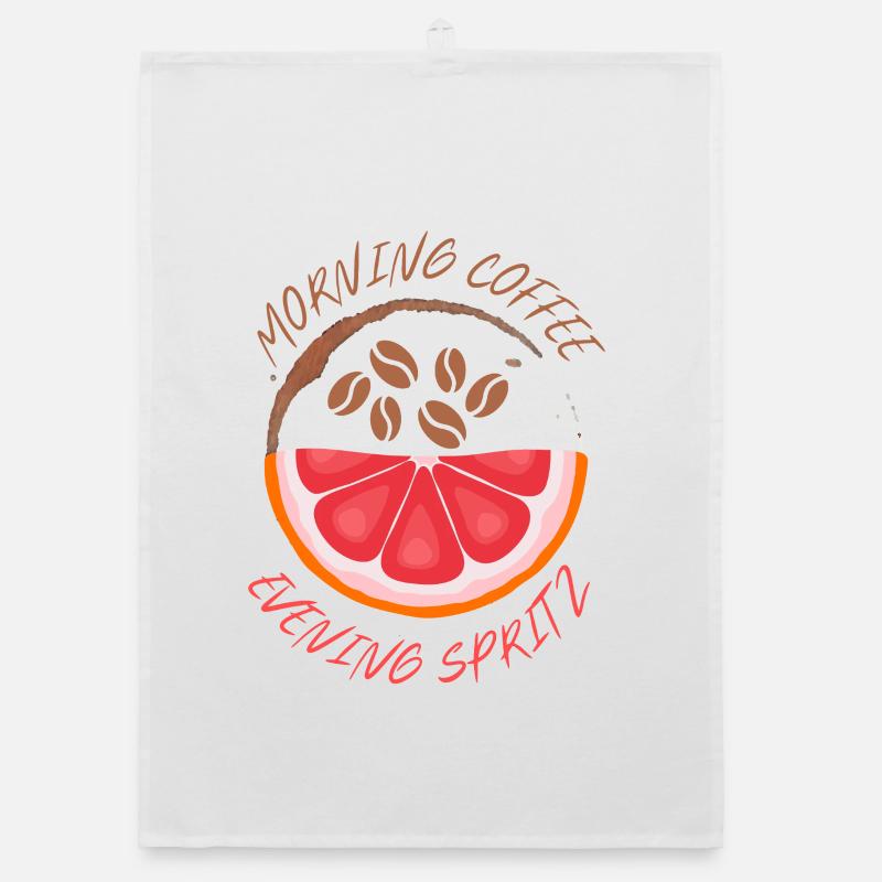 Morning Coffee Evening Spritz Organic dish towel