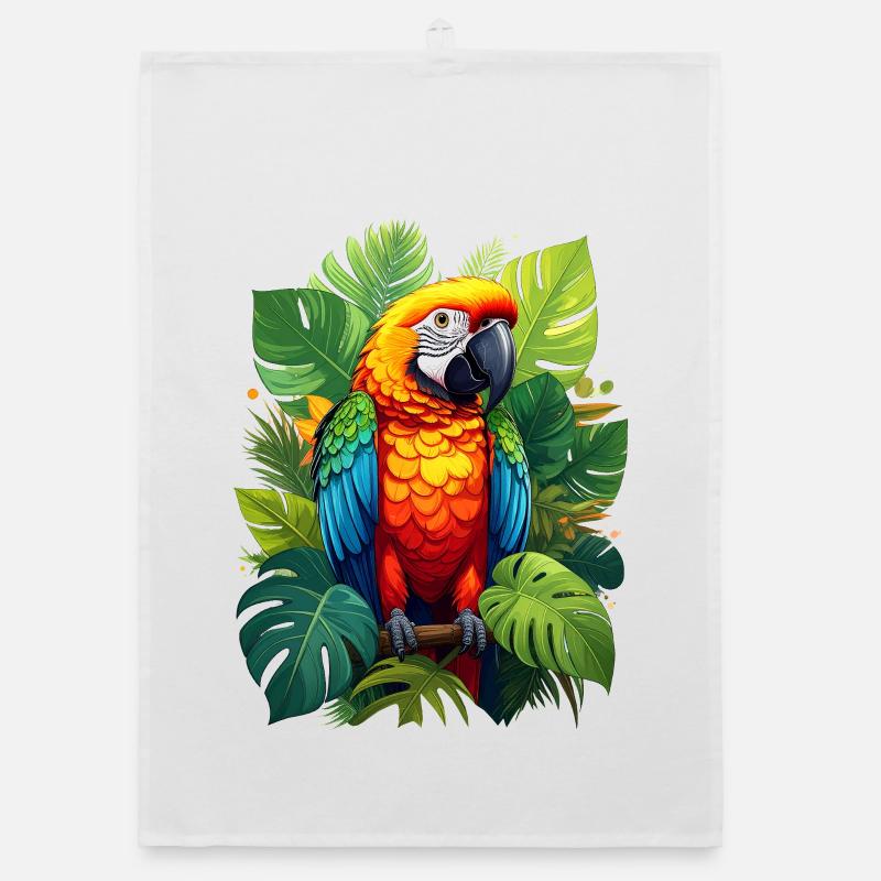 Perroquet dans la jungle Torchon bio