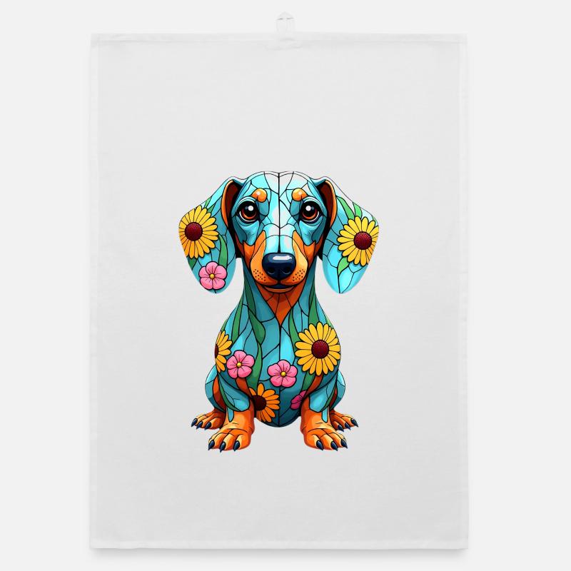 Dackel Dachshund Tekel Organic dish towel
